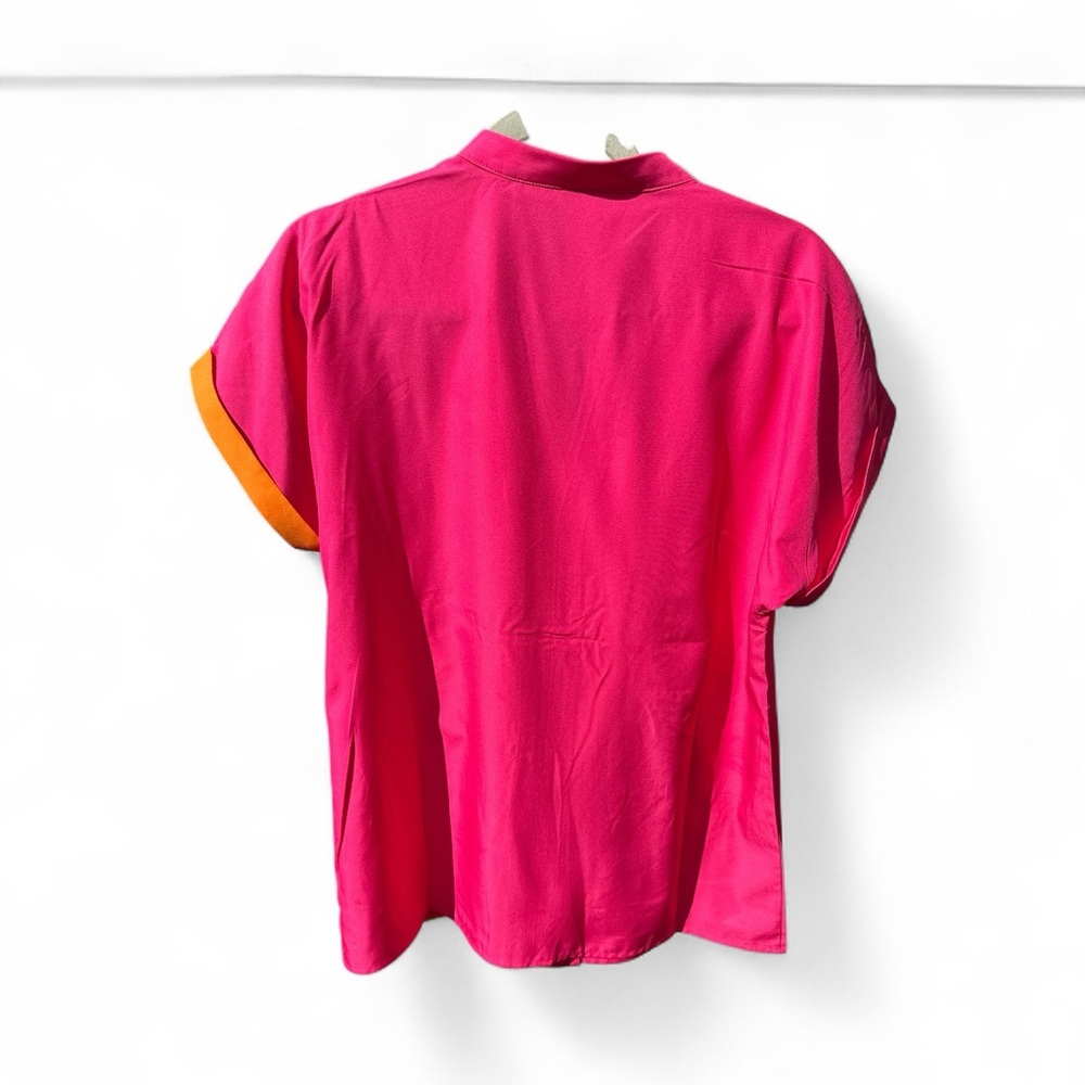 NWOT STYLEWE Women’s Medium Dress Shirt - Pink and Orange - Picture 2 of 5